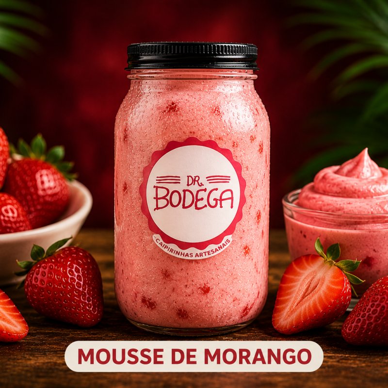 Caipirinha Sabor Mousse de Morango