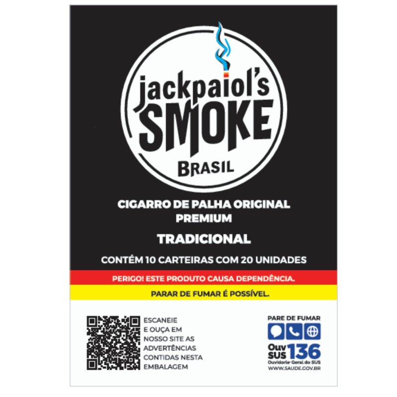 Cigarro de Palha Jack Paiol´s Tradicional com 20 Unidades