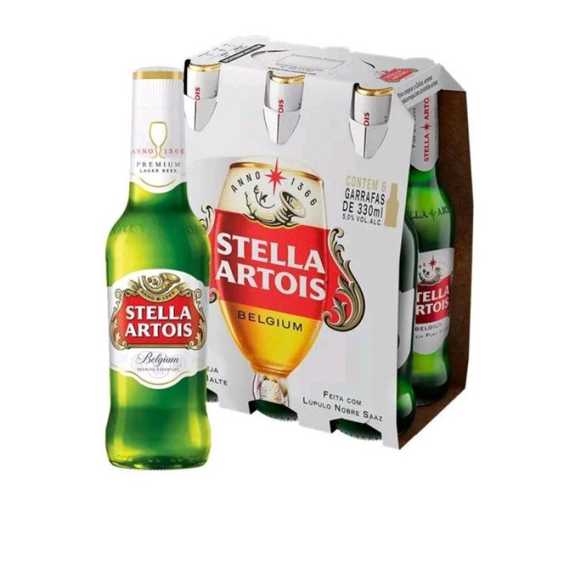 Pack 6 Long Neck Stella Artois 330ml